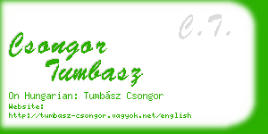 csongor tumbasz business card